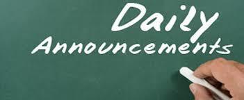 Daily Announcements
