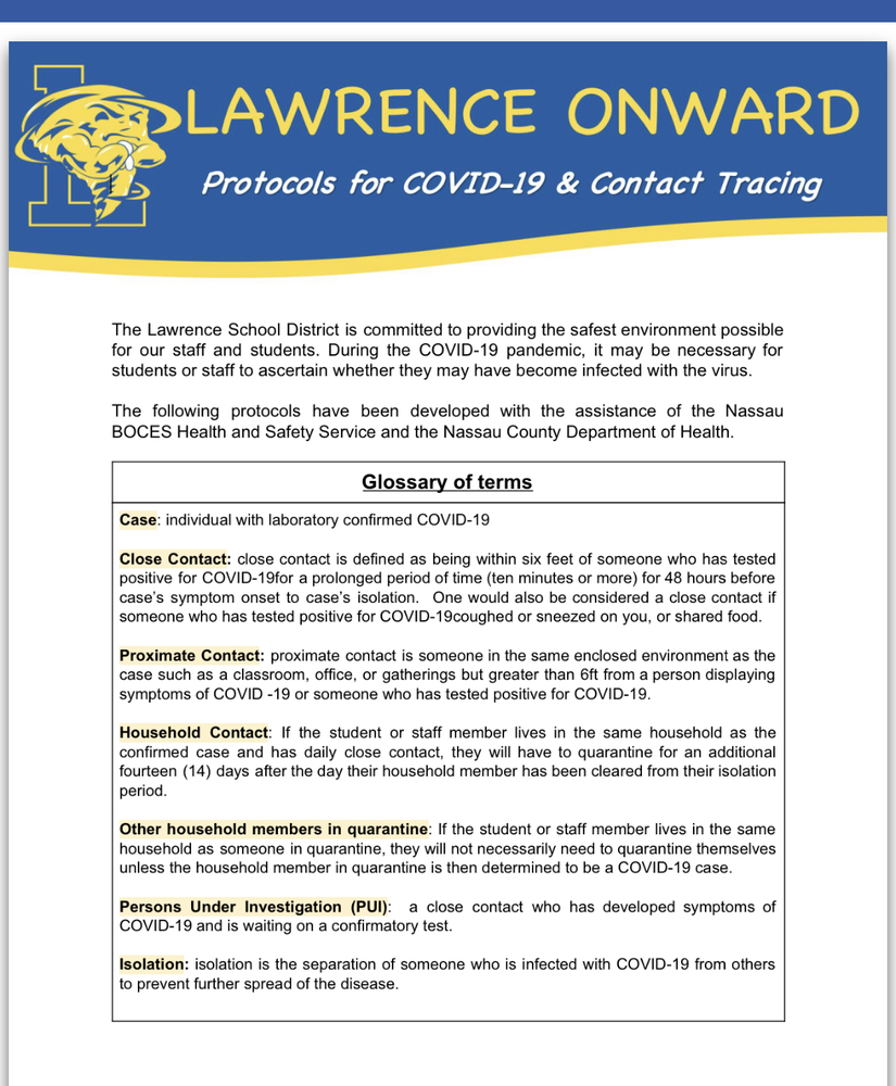 Lawrence Onward Contact Tracing