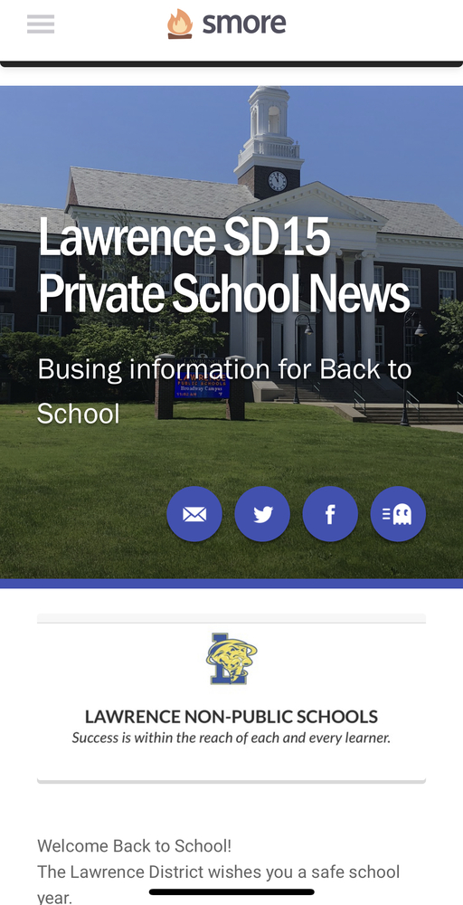 Back to School for our Private Schools 