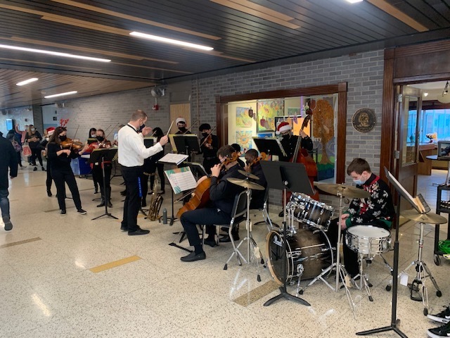 The most joyful time of the year is when our music department entertains us in the morning with the music of the season!